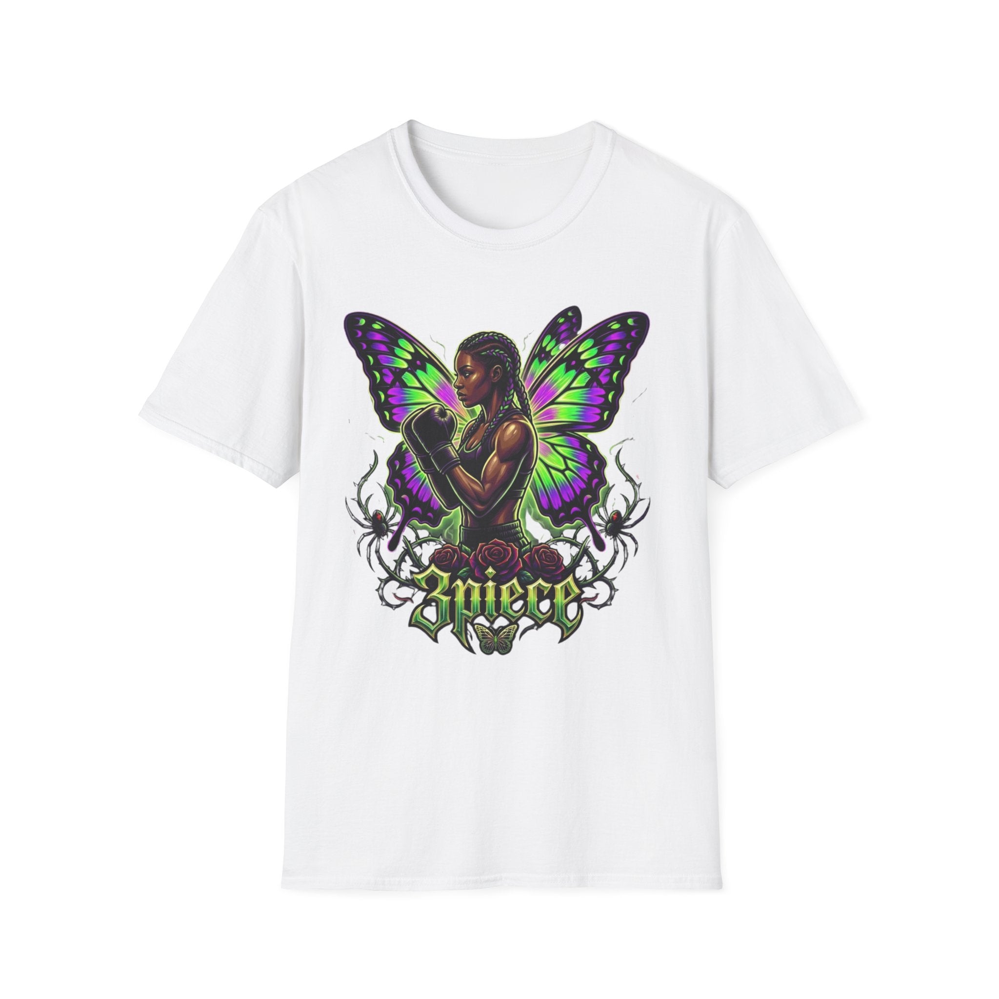 Butterfly Warrior T‑Shirt — '3piece' Gothic Fairy Graphic