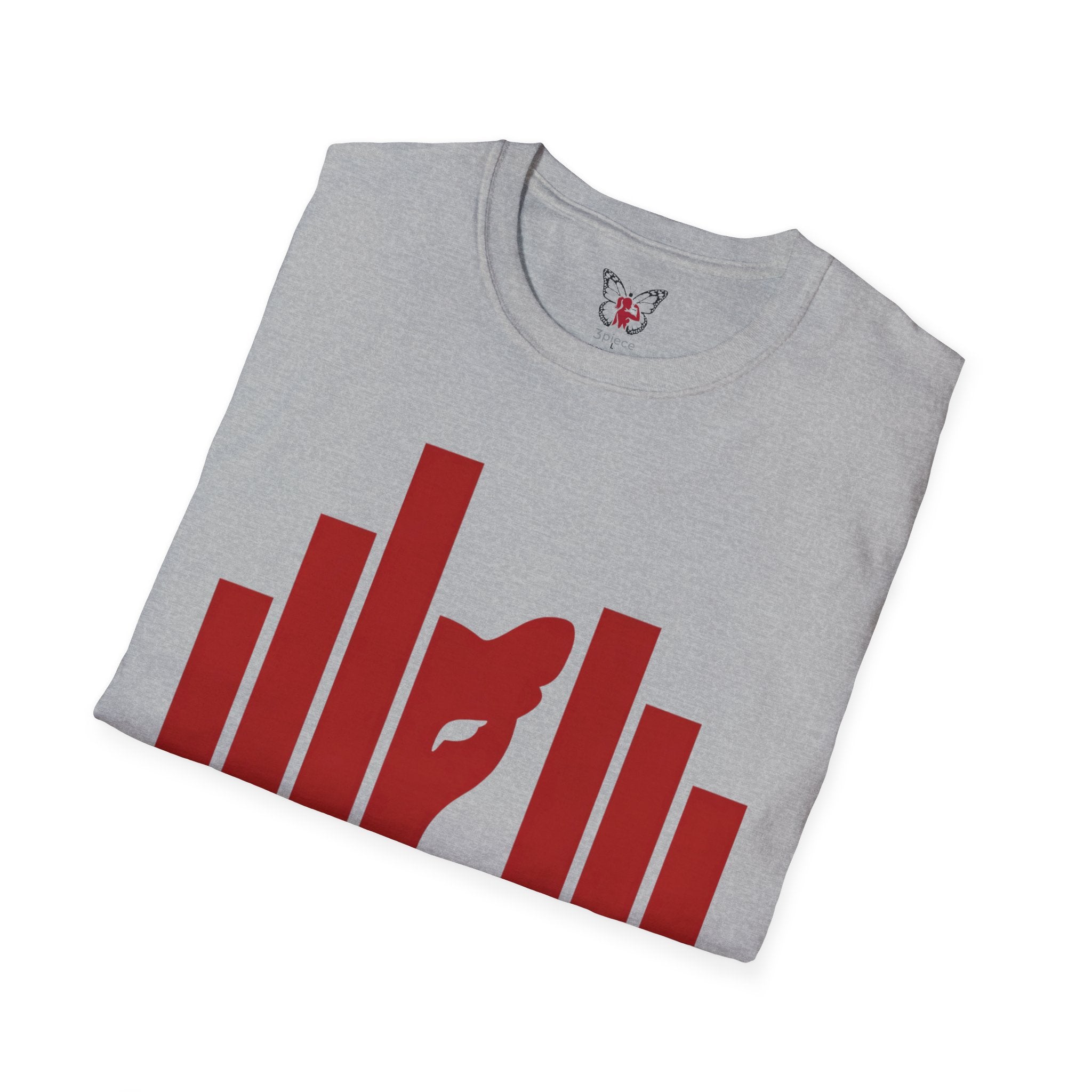 Panther Half-Face Tee — Fierce Panther Hiding Behind Gate