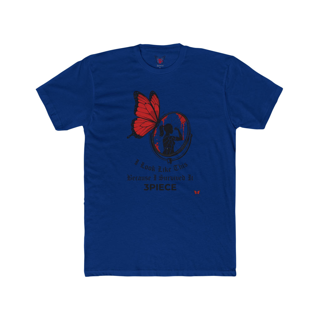 Survivor Butterfly Tee - "I Look Like This Because I Survived It" Cancer Awareness T-Shirt