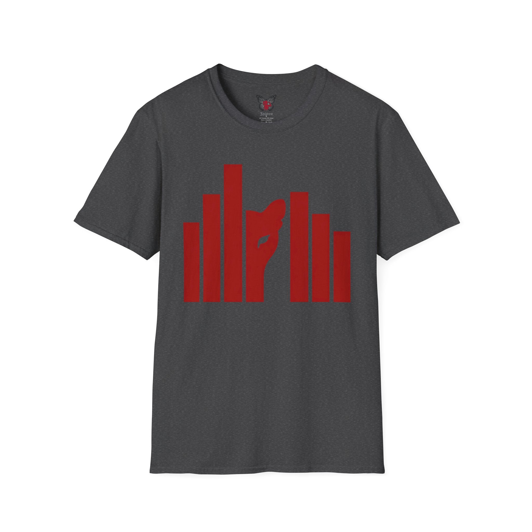 Panther Half-Face Tee — Fierce Panther Hiding Behind Gate