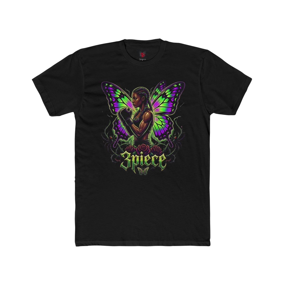 3Piece — Purple Green Butterfly Tee