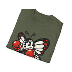 Boxing Butterfly T‑Shirt — Retro Mascot Graphic Tee for Fans of Sporty, Playful Style