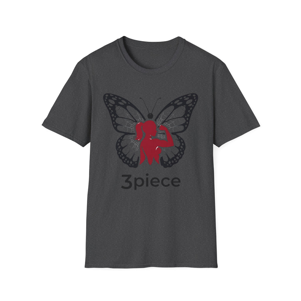 Butterfly Fitness Logo T-Shirt — "3piece" Silhouette Gym Tee