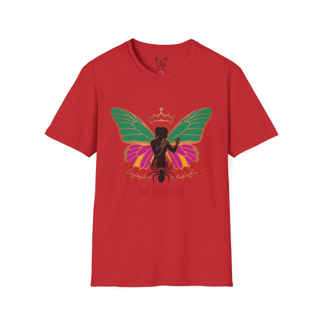Butterfly Crown T-Shirt — Empowered Black Woman Silhouette Design