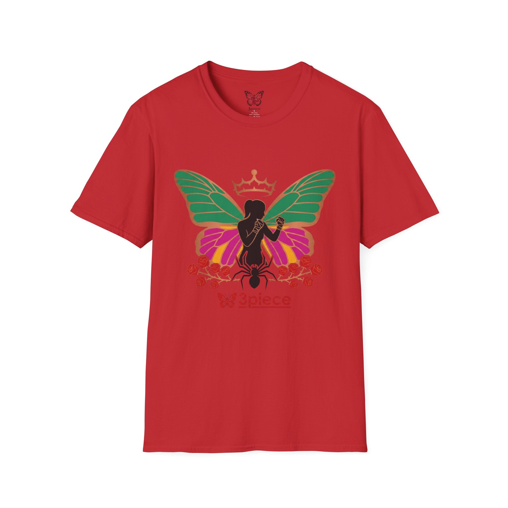 Butterfly Crown T-Shirt — Empowered Black Woman Silhouette Design