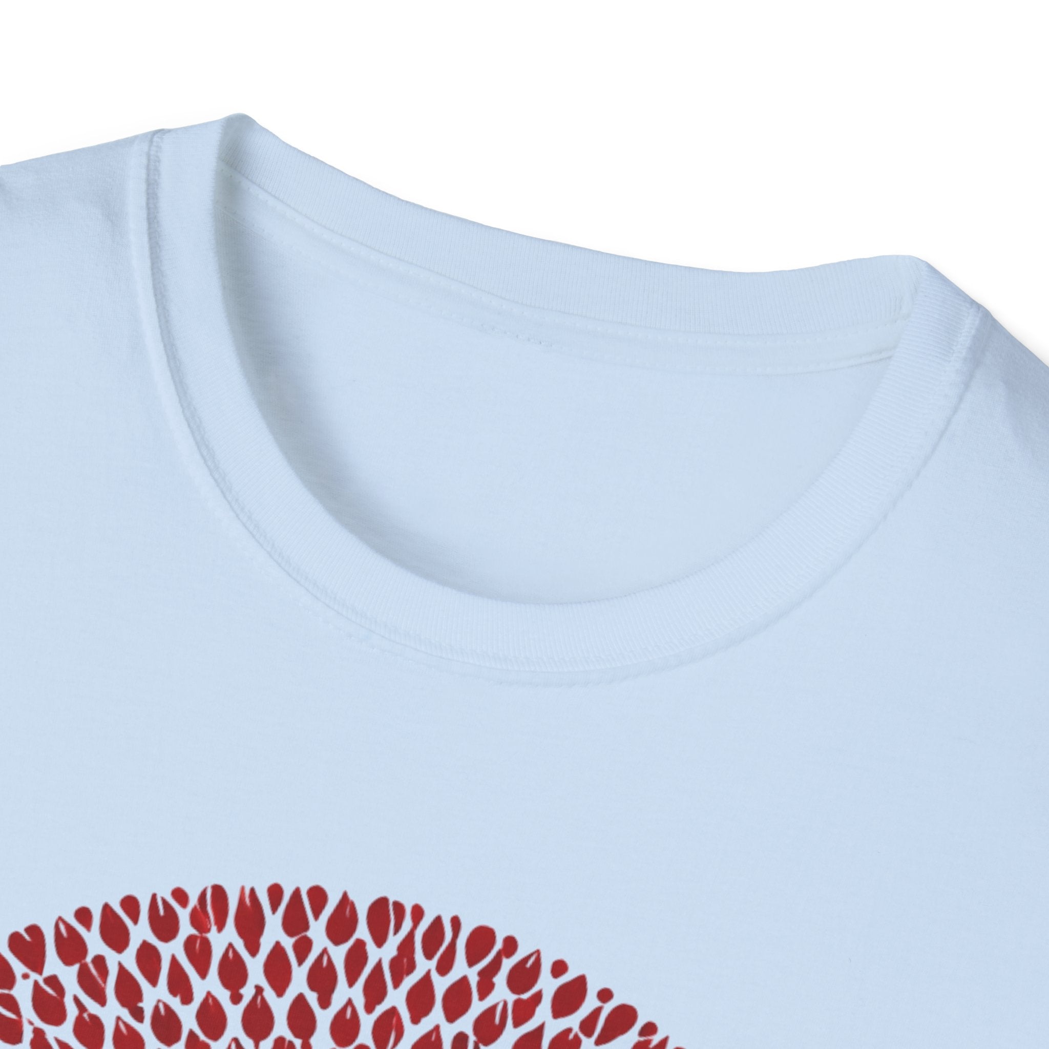 Dog Silhouette Mandala T-Shirt — Red Floral Pattern Tee for Dog Lovers
