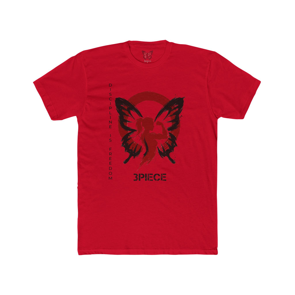 3PIECE Butterfly Emblem T-Shirt — "Discipline Is Freedom" Graphic Tee