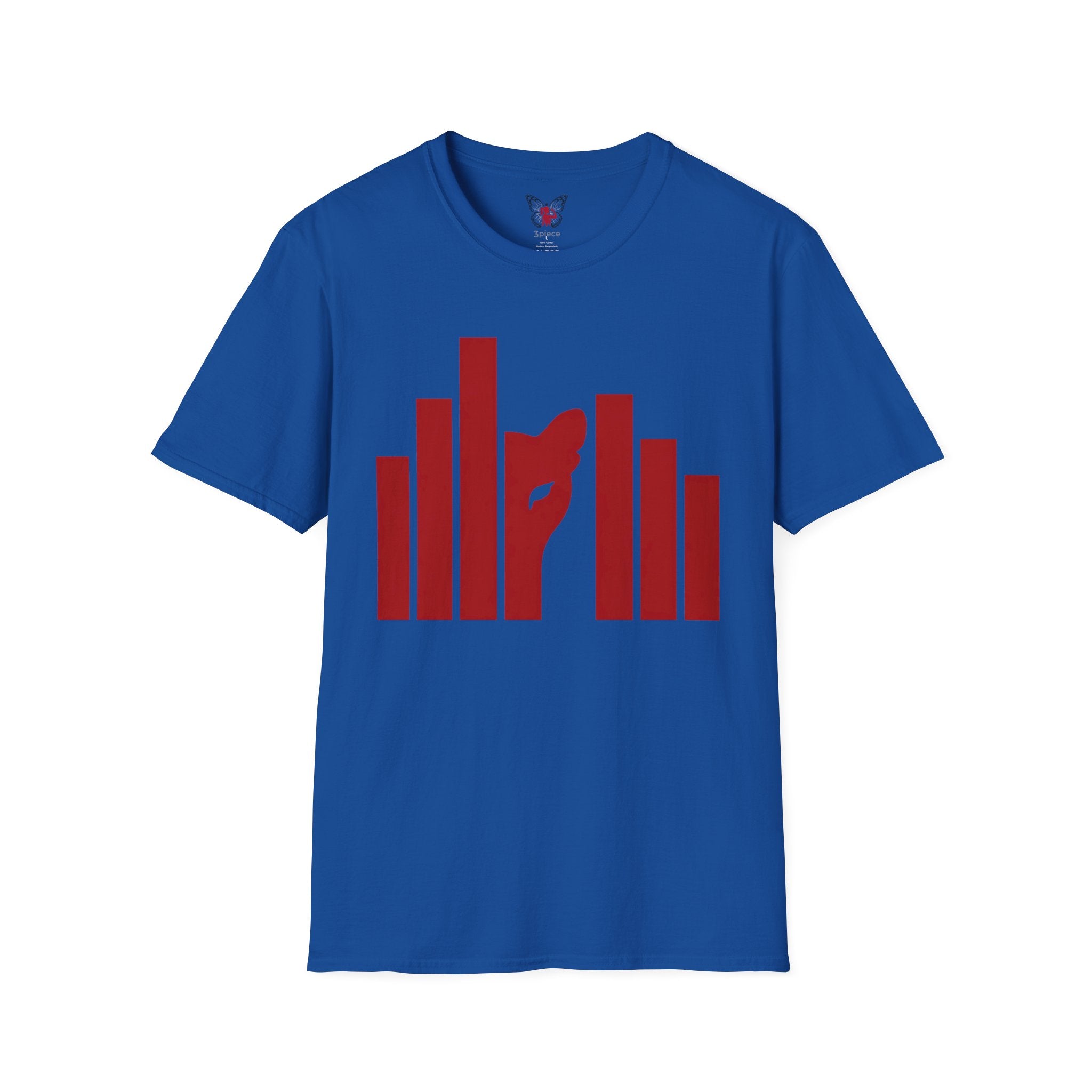 Panther Half-Face Tee — Fierce Panther Hiding Behind Gate