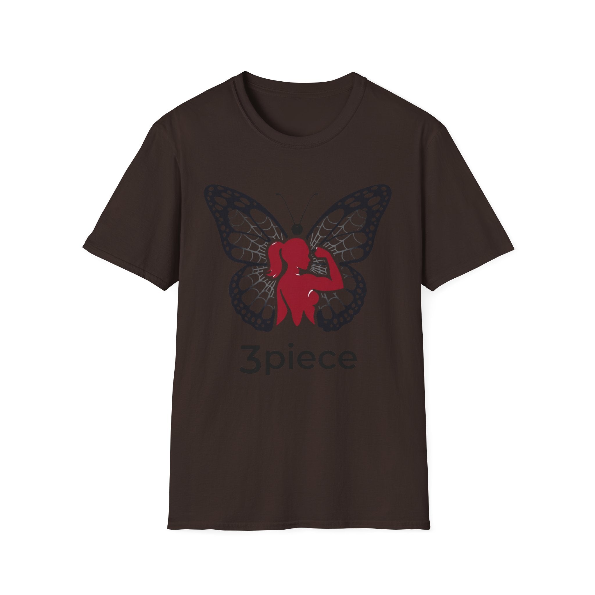 Butterfly Fitness Logo T-Shirt — "3piece" Silhouette Gym Tee