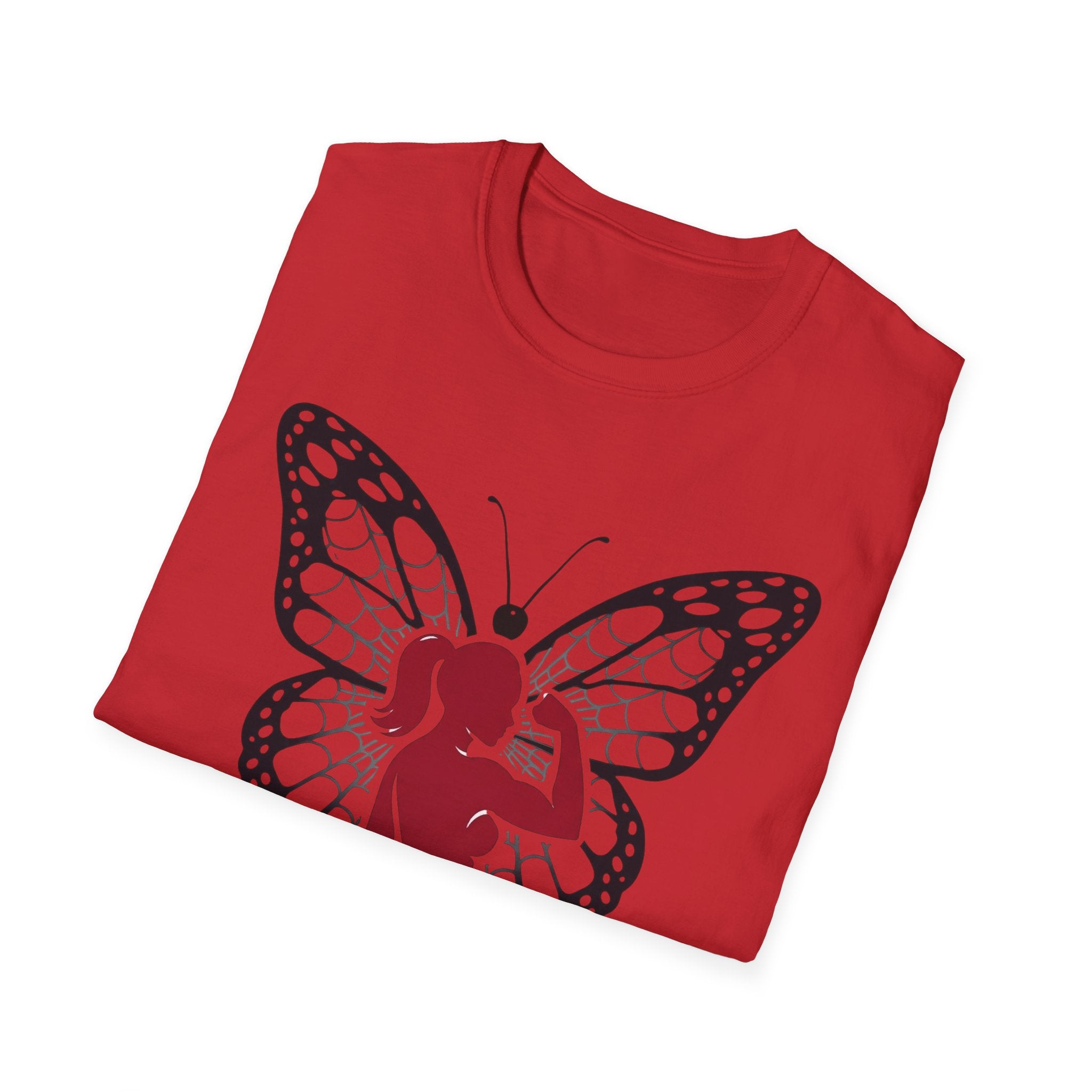 Butterfly Fitness Logo T-Shirt — "3piece" Silhouette Gym Tee