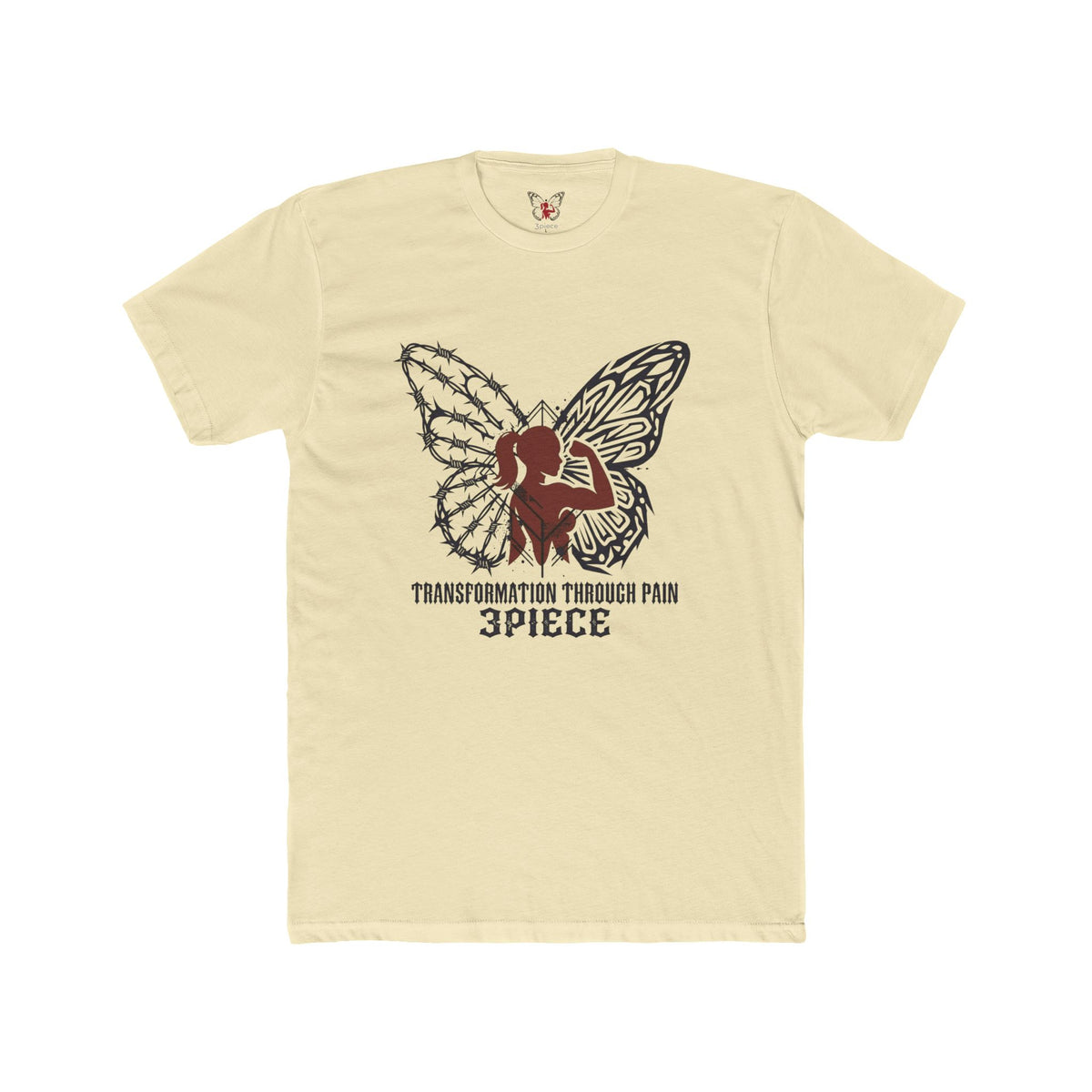 Butterfly Transformation Tee — "Transformation Through Pain" Graphic T-Shirt