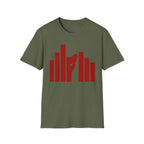Panther Half-Face Tee — Fierce Panther Hiding Behind Gate