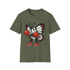 Boxing Butterfly T‑Shirt — Retro Mascot Graphic Tee for Fans of Sporty, Playful Style