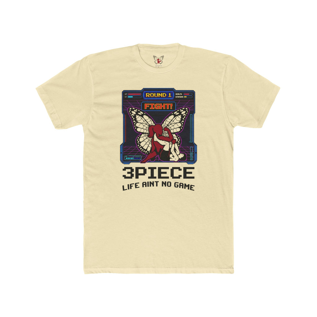 Retro Arcade Butterfly Tee — “3PIECE Life Ain't No Game” Graphic T-Shirt