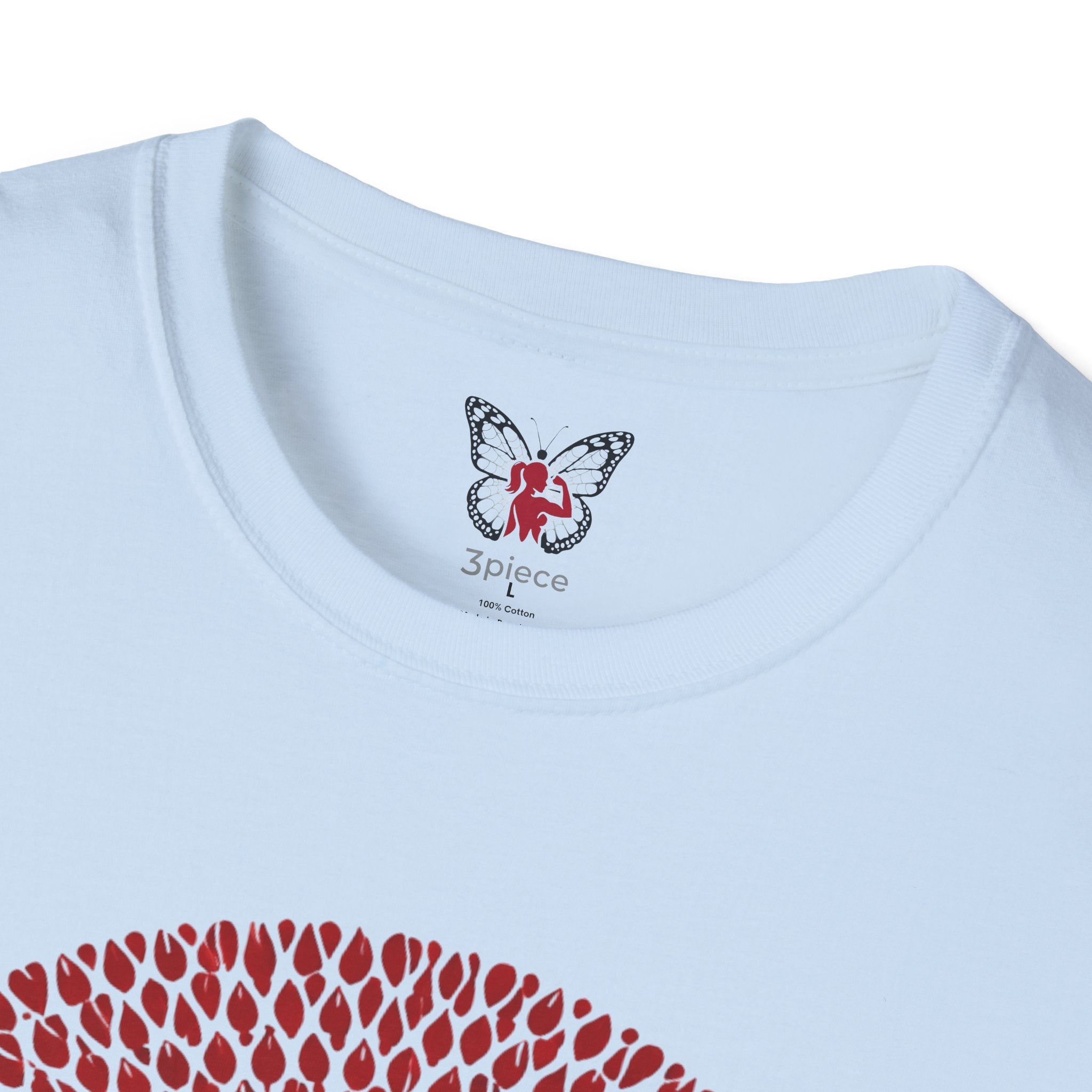 Panther Silhouette Mandala T-Shirt — Red Floral Pattern Tee for Cat Lovers