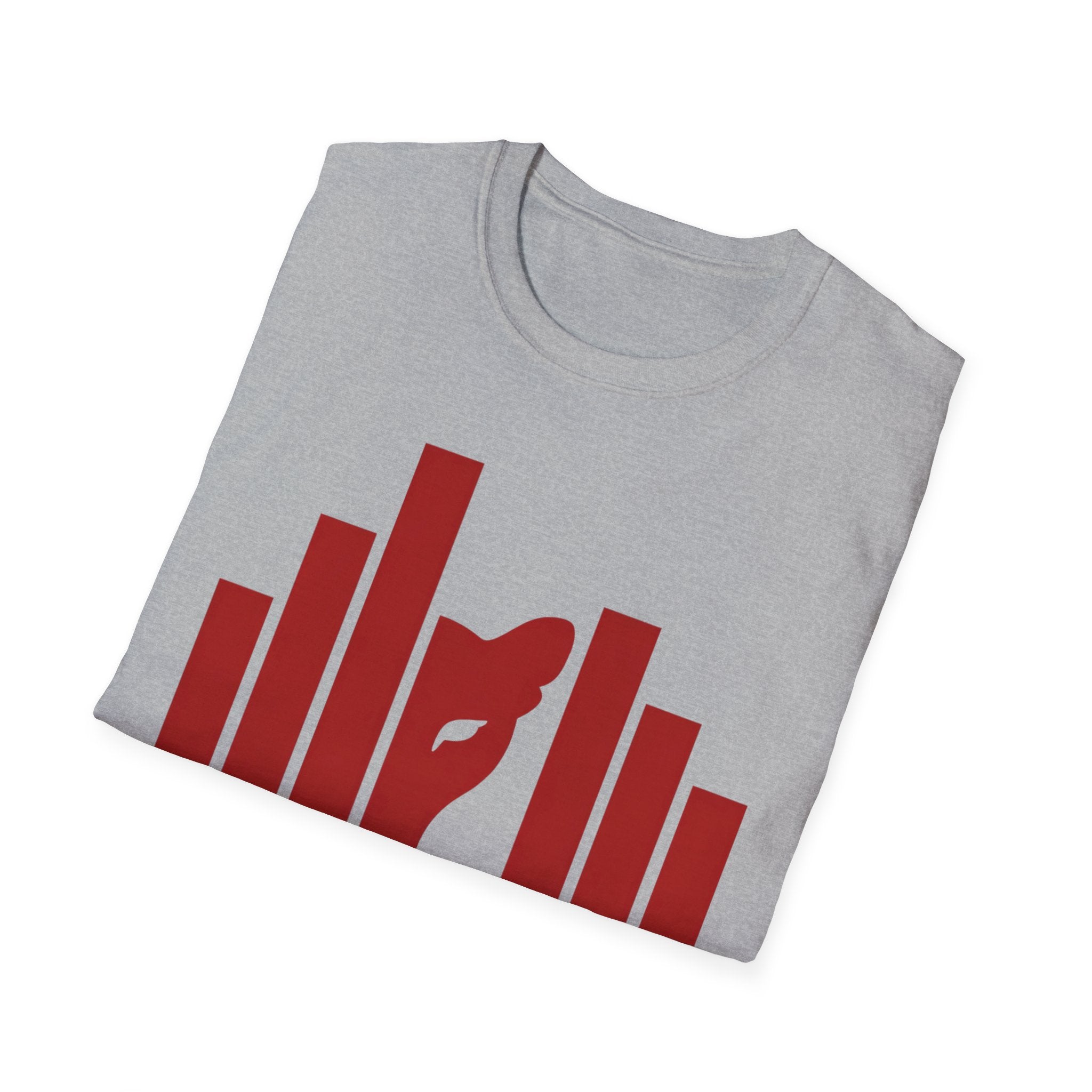 Panther Half-Face Tee — Fierce Panther Hiding Behind Gate