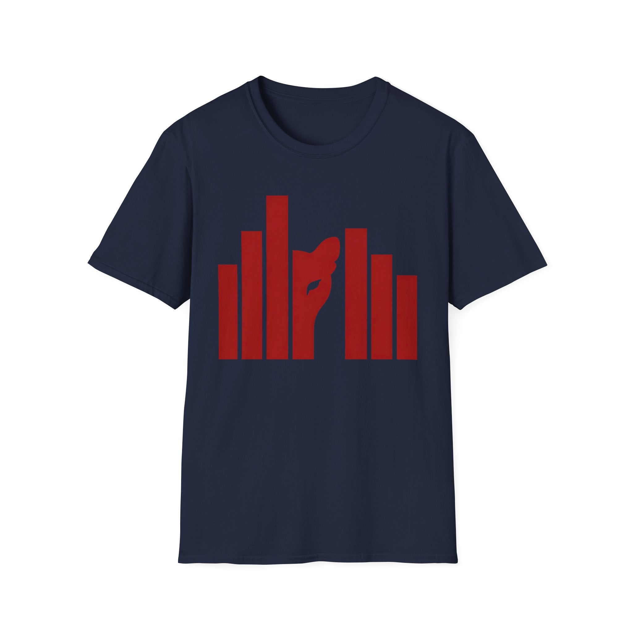 Panther Half-Face Tee — Fierce Panther Hiding Behind Gate