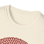 Dog Silhouette Mandala T-Shirt — Red Floral Pattern Tee for Dog Lovers