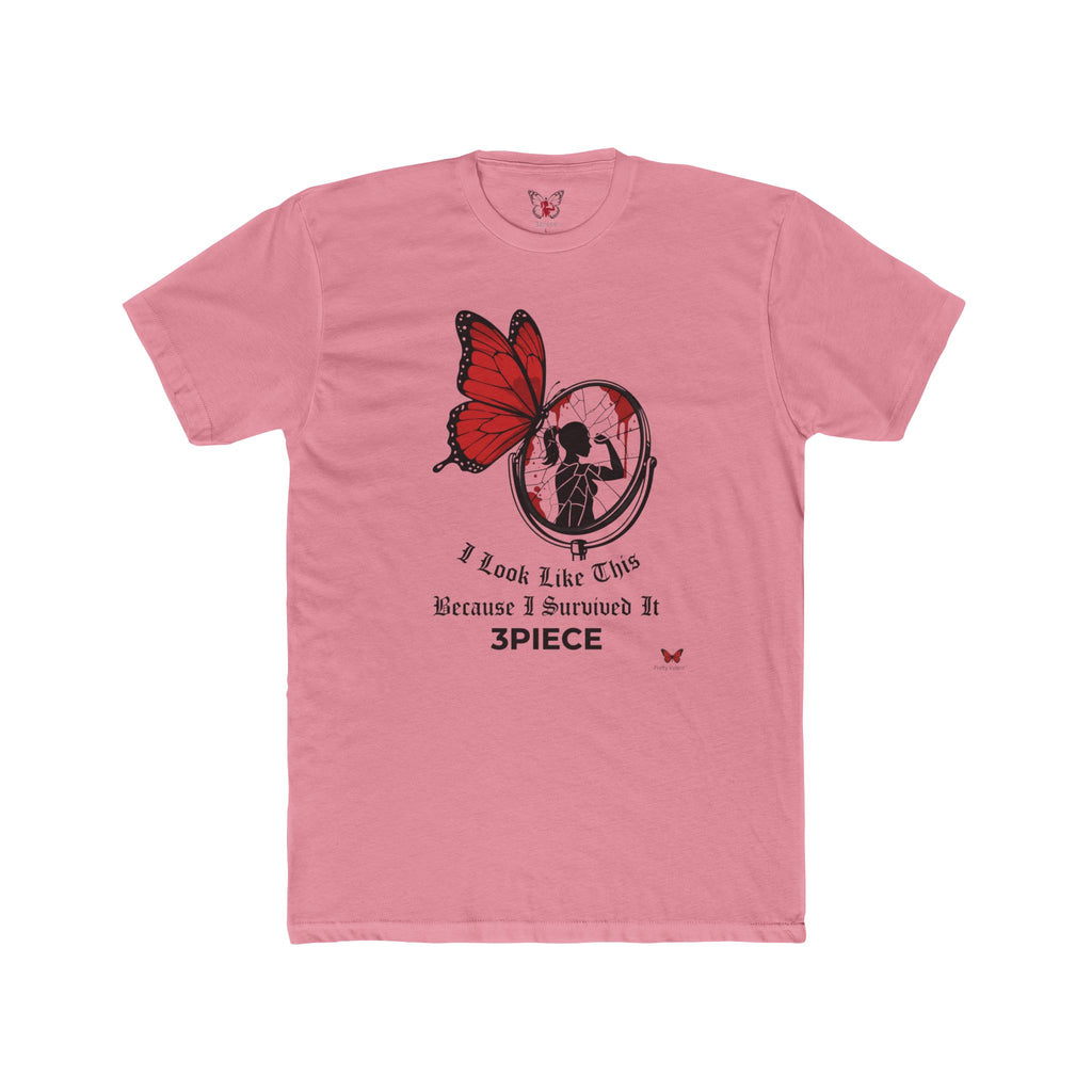 Survivor Butterfly Tee - "I Look Like This Because I Survived It" Cancer Awareness T-Shirt