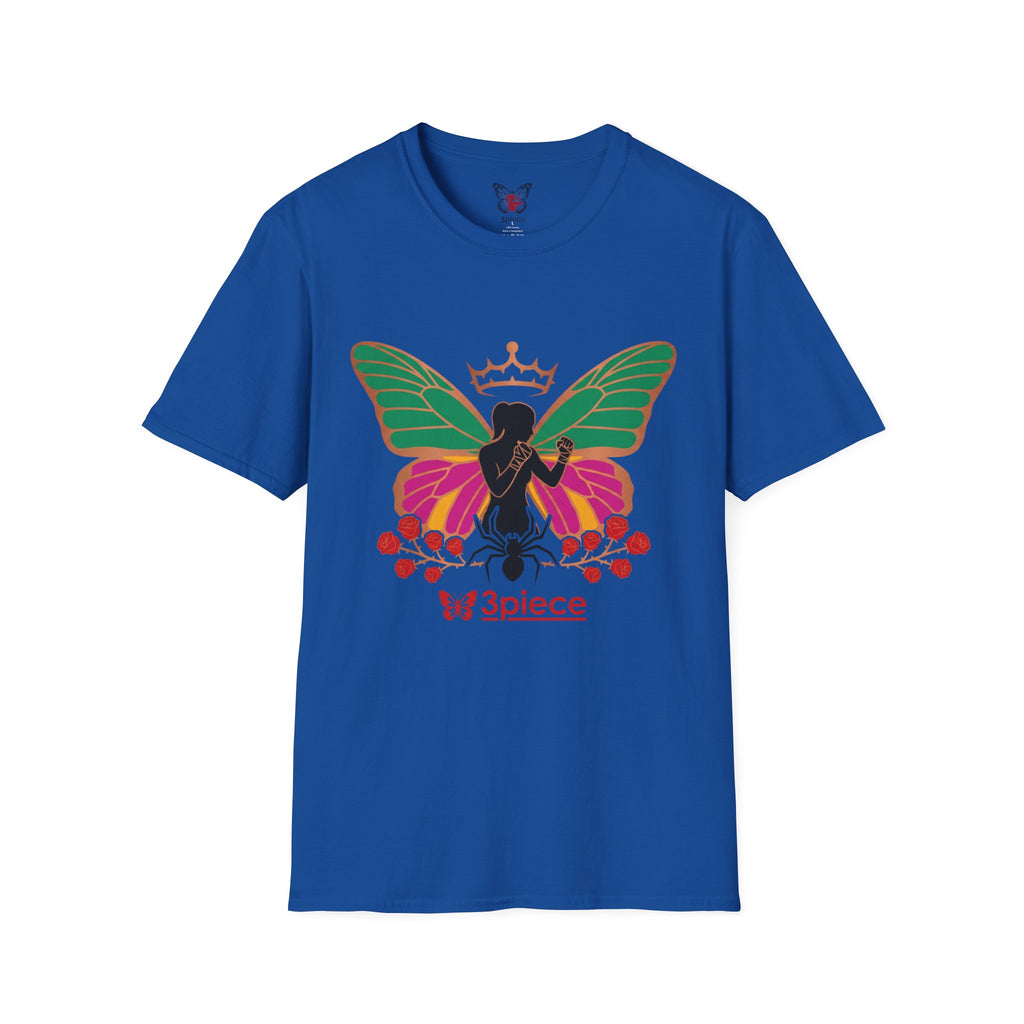 Butterfly Crown T-Shirt — Empowered Black Woman Silhouette Design