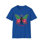 Butterfly Crown T-Shirt — Empowered Black Woman Silhouette Design