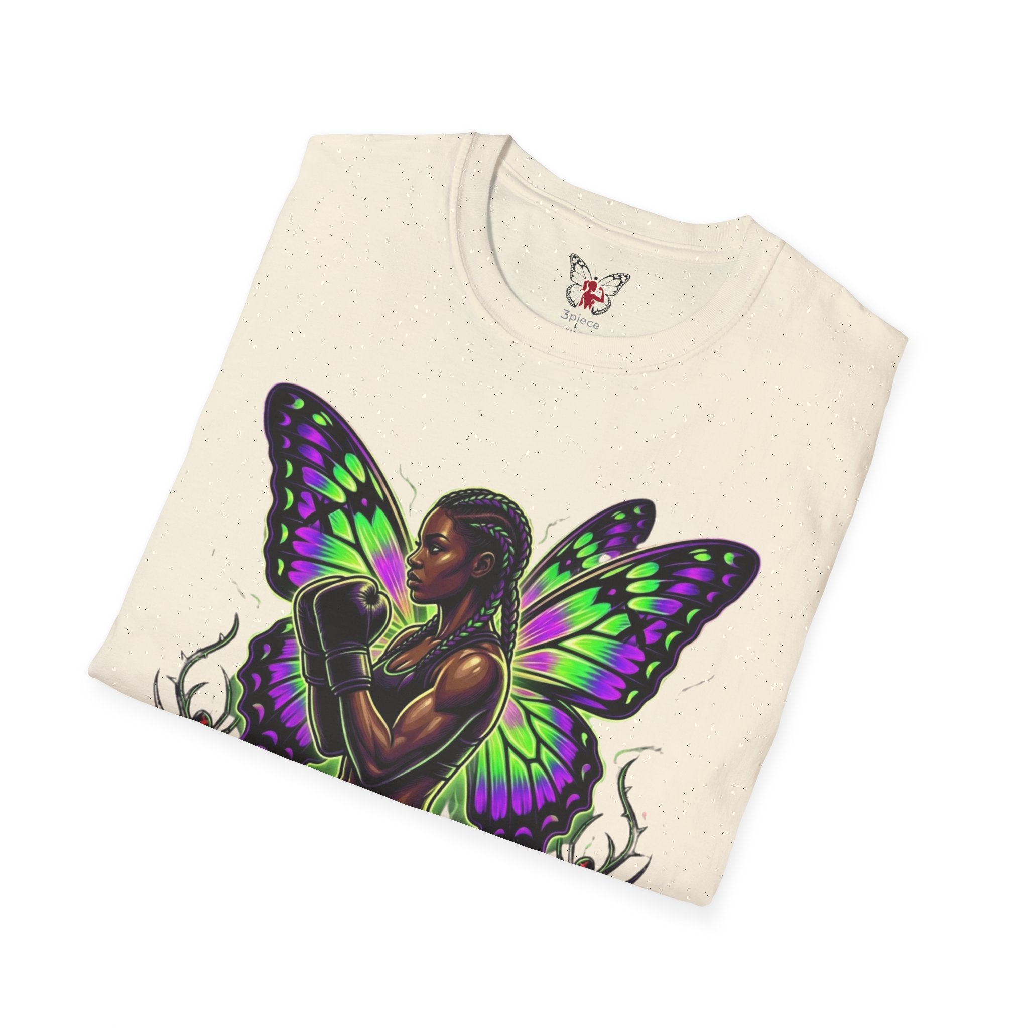 Butterfly Warrior T‑Shirt — '3piece' Gothic Fairy Graphic