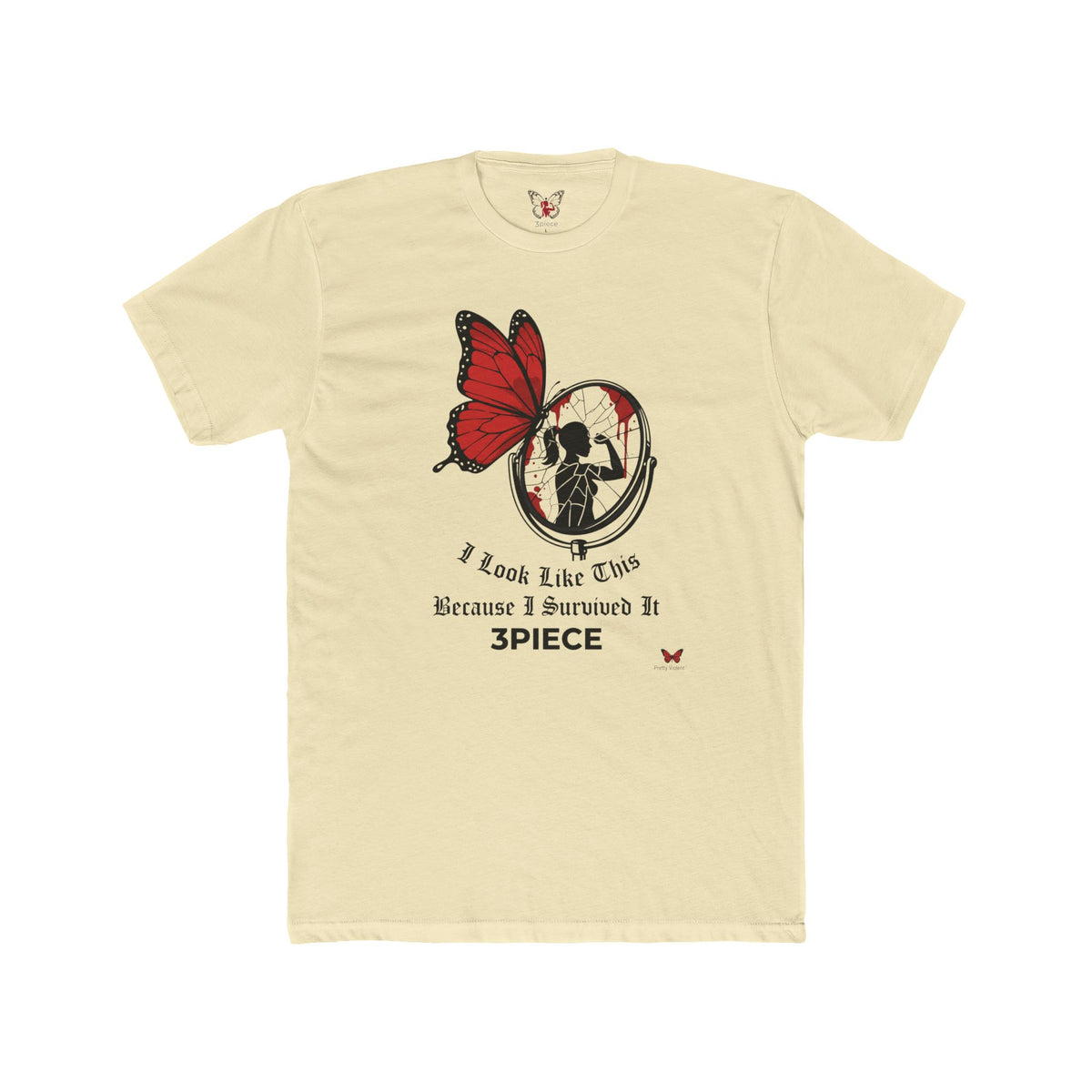 Survivor Butterfly Tee - "I Look Like This Because I Survived It" Cancer Awareness T-Shirt