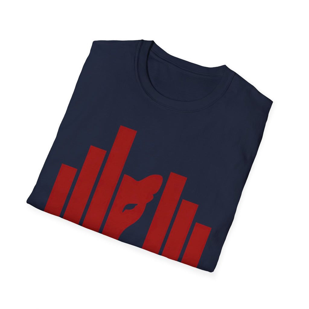 Panther Half-Face Tee — Fierce Panther Hiding Behind Gate