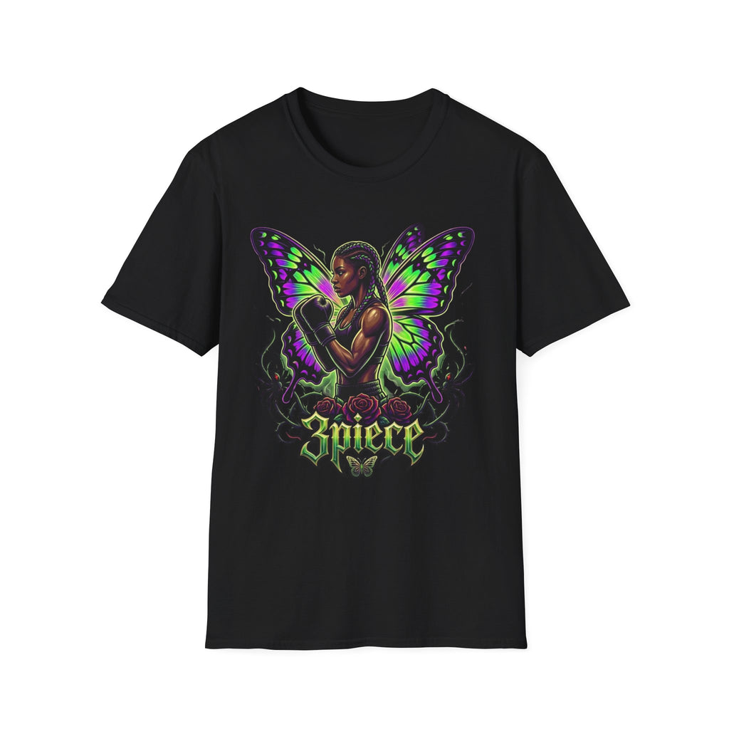 Butterfly Warrior T‑Shirt — '3piece' Gothic Fairy Graphic