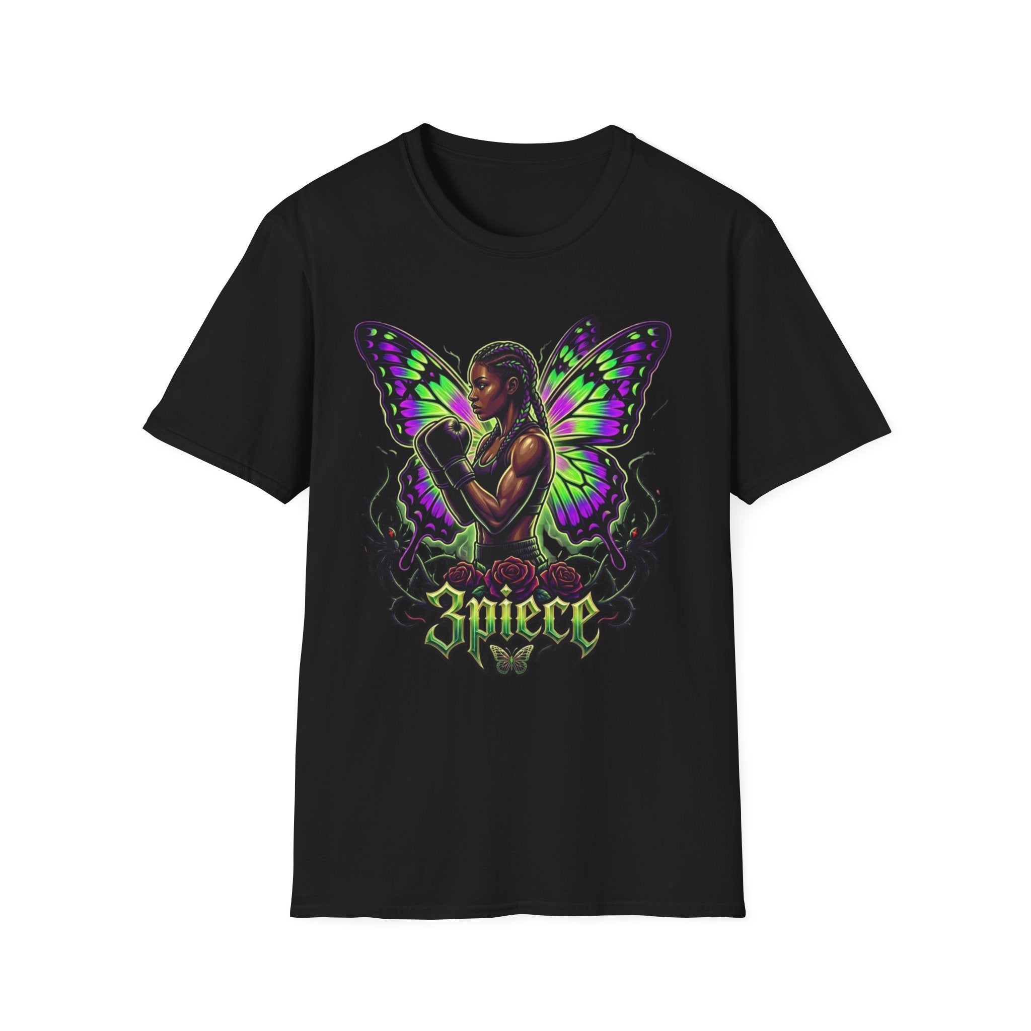 Butterfly Warrior T‑Shirt — '3piece' Gothic Fairy Graphic