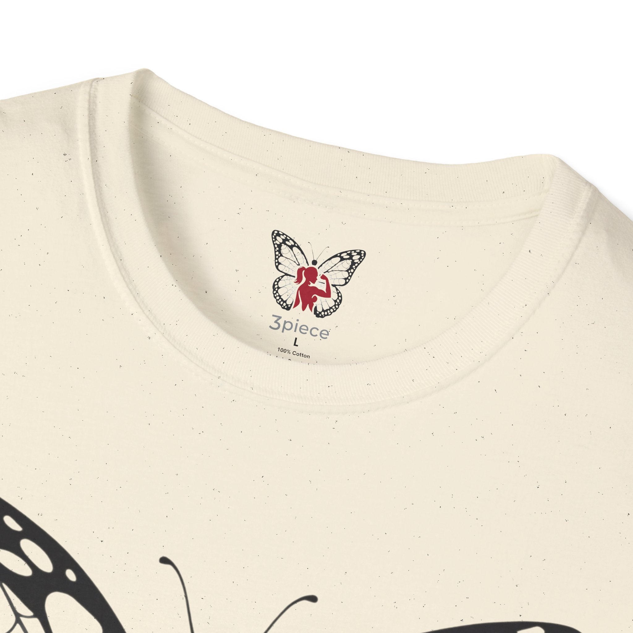 Butterfly Fitness Logo T-Shirt — "3piece" Silhouette Gym Tee