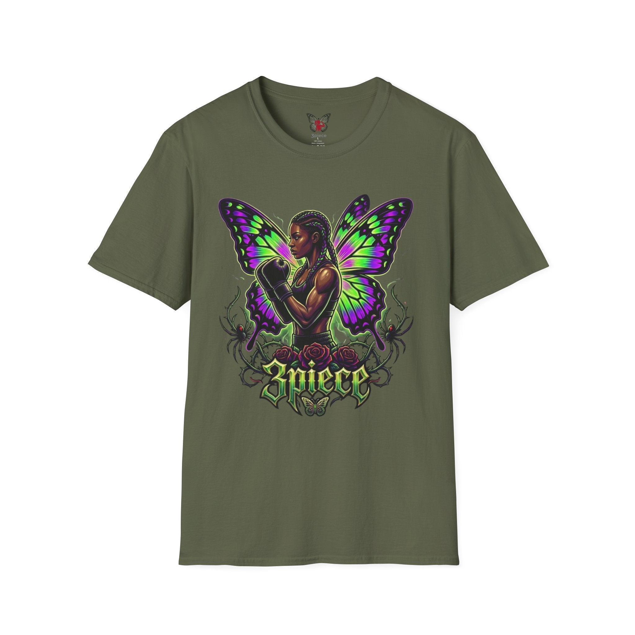 Butterfly Warrior T‑Shirt — '3piece' Gothic Fairy Graphic