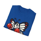 Boxing Butterfly T‑Shirt — Retro Mascot Graphic Tee for Fans of Sporty, Playful Style