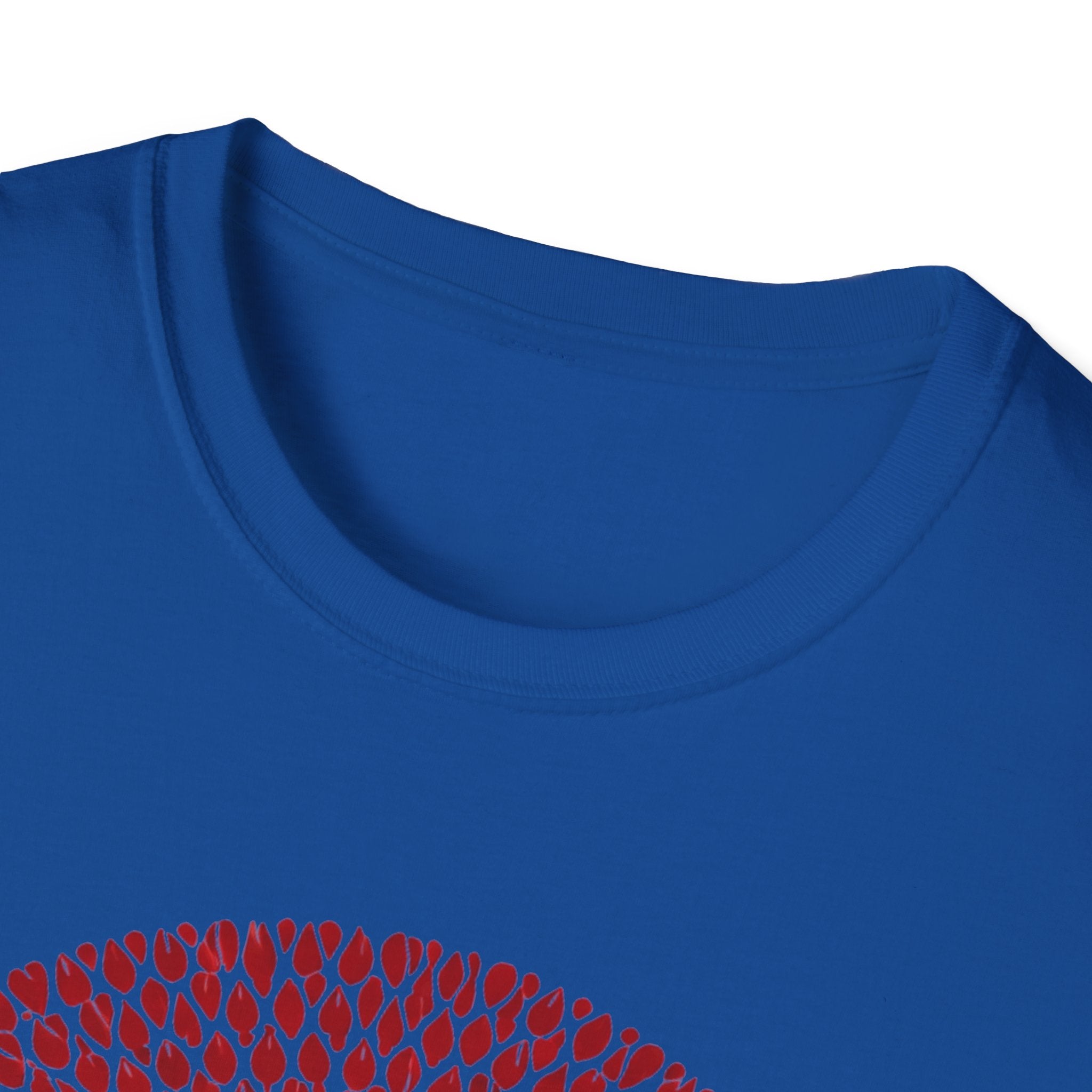 Dog Silhouette Mandala T-Shirt — Red Floral Pattern Tee for Dog Lovers