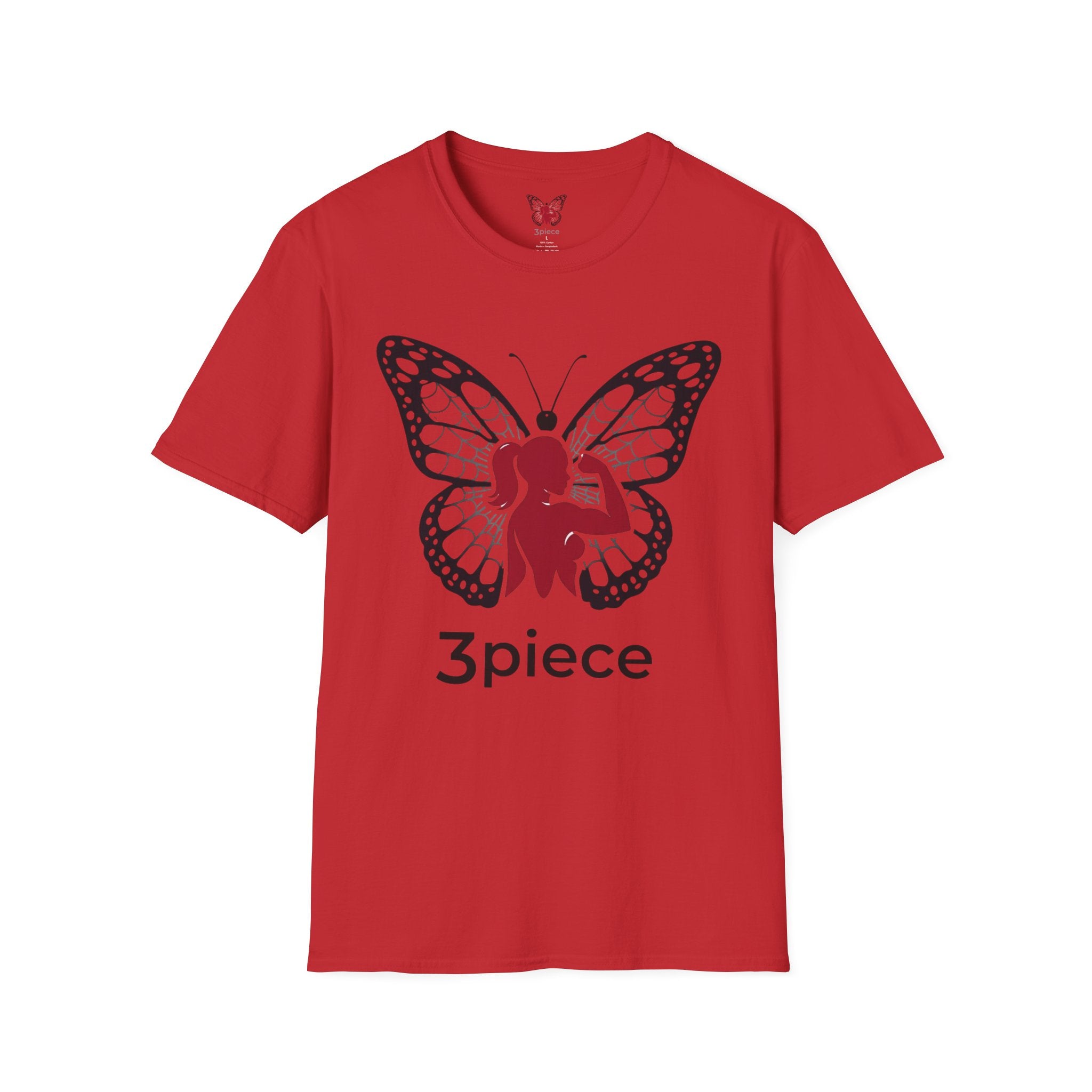 Butterfly Fitness Logo T-Shirt — "3piece" Silhouette Gym Tee