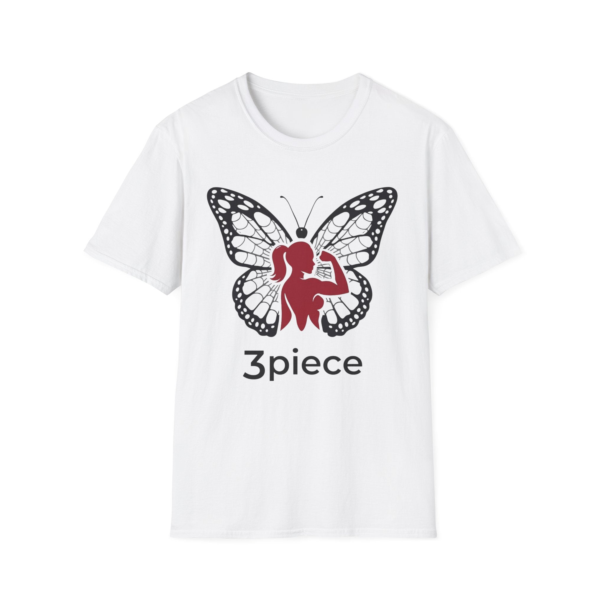Butterfly Fitness Logo T-Shirt — "3piece" Silhouette Gym Tee