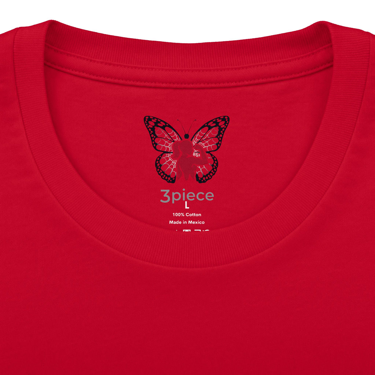 3PIECE Butterfly Emblem T-Shirt — "Discipline Is Freedom" Graphic Tee