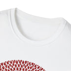 Dog Silhouette Mandala T-Shirt — Red Floral Pattern Tee for Dog Lovers