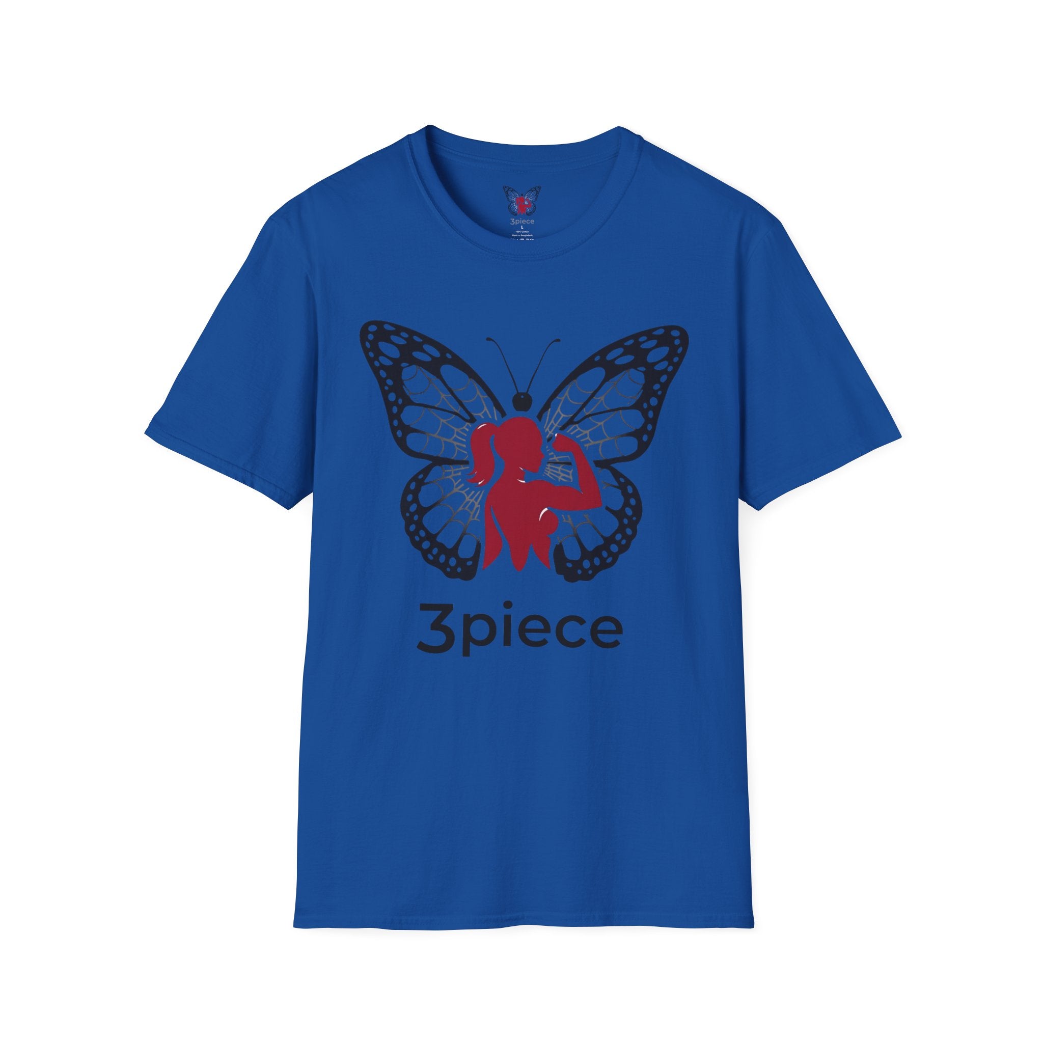 Butterfly Fitness Logo T-Shirt — "3piece" Silhouette Gym Tee