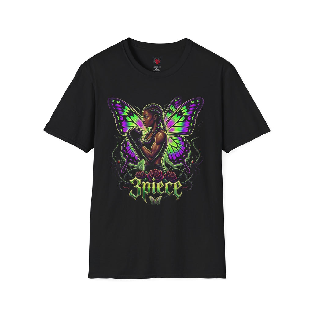 Butterfly Warrior T‑Shirt — '3piece' Gothic Fairy Graphic