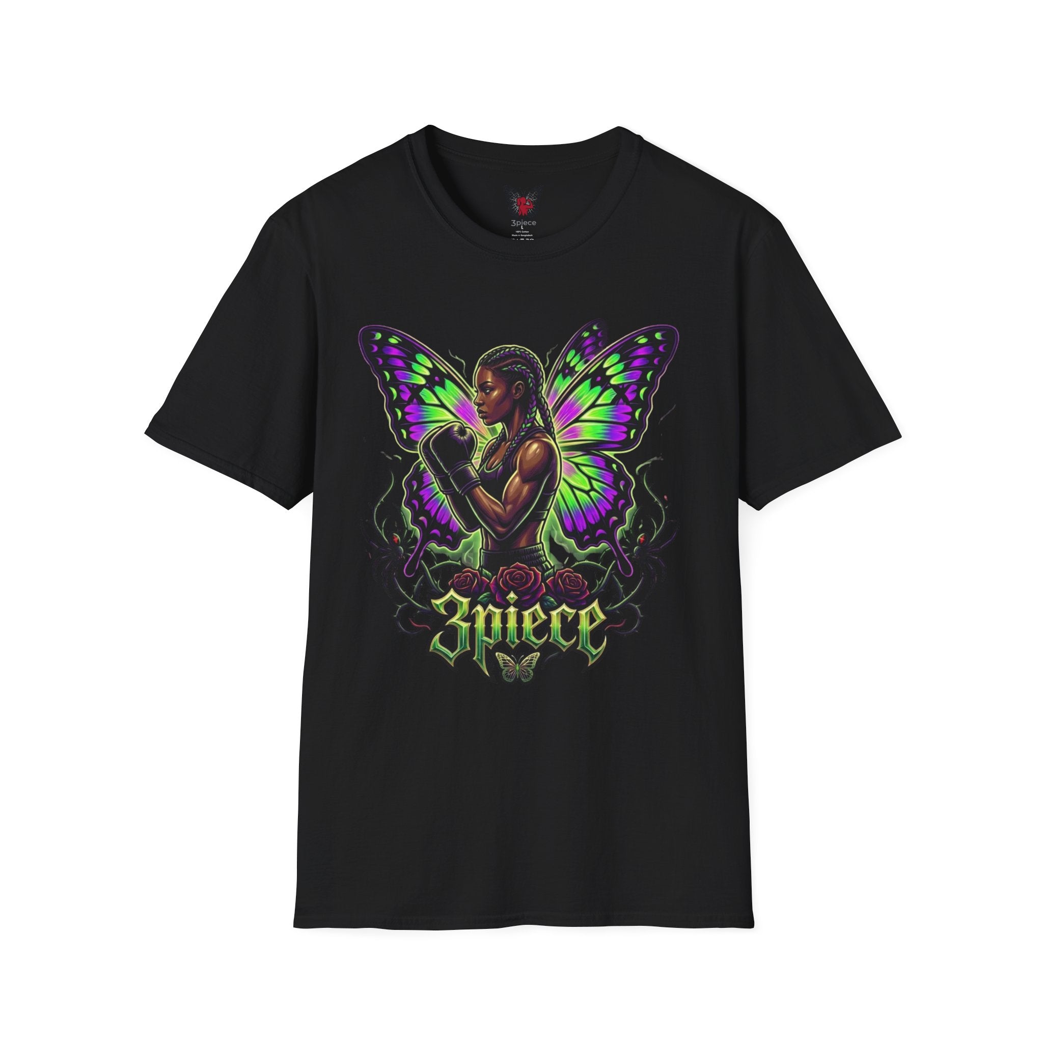 Butterfly Warrior T‑Shirt — '3piece' Gothic Fairy Graphic