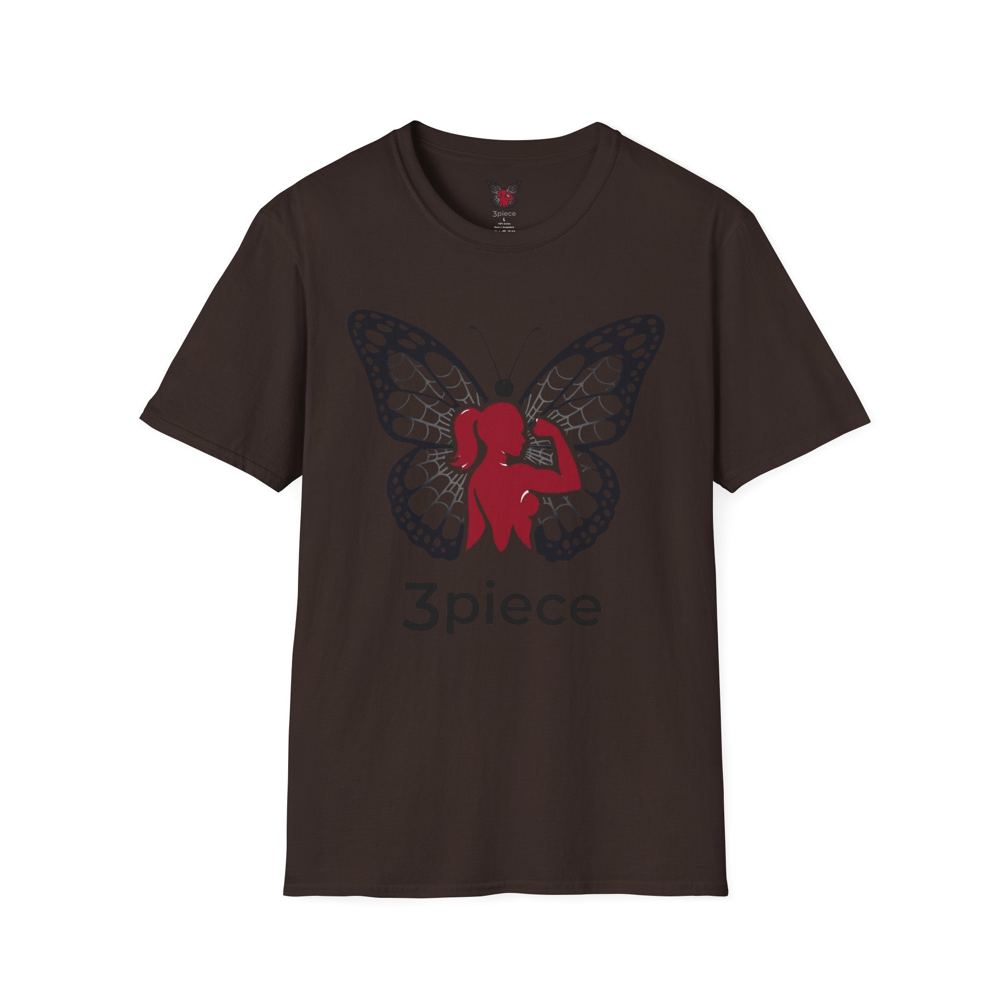 Butterfly Fitness Logo T-Shirt — "3piece" Silhouette Gym Tee