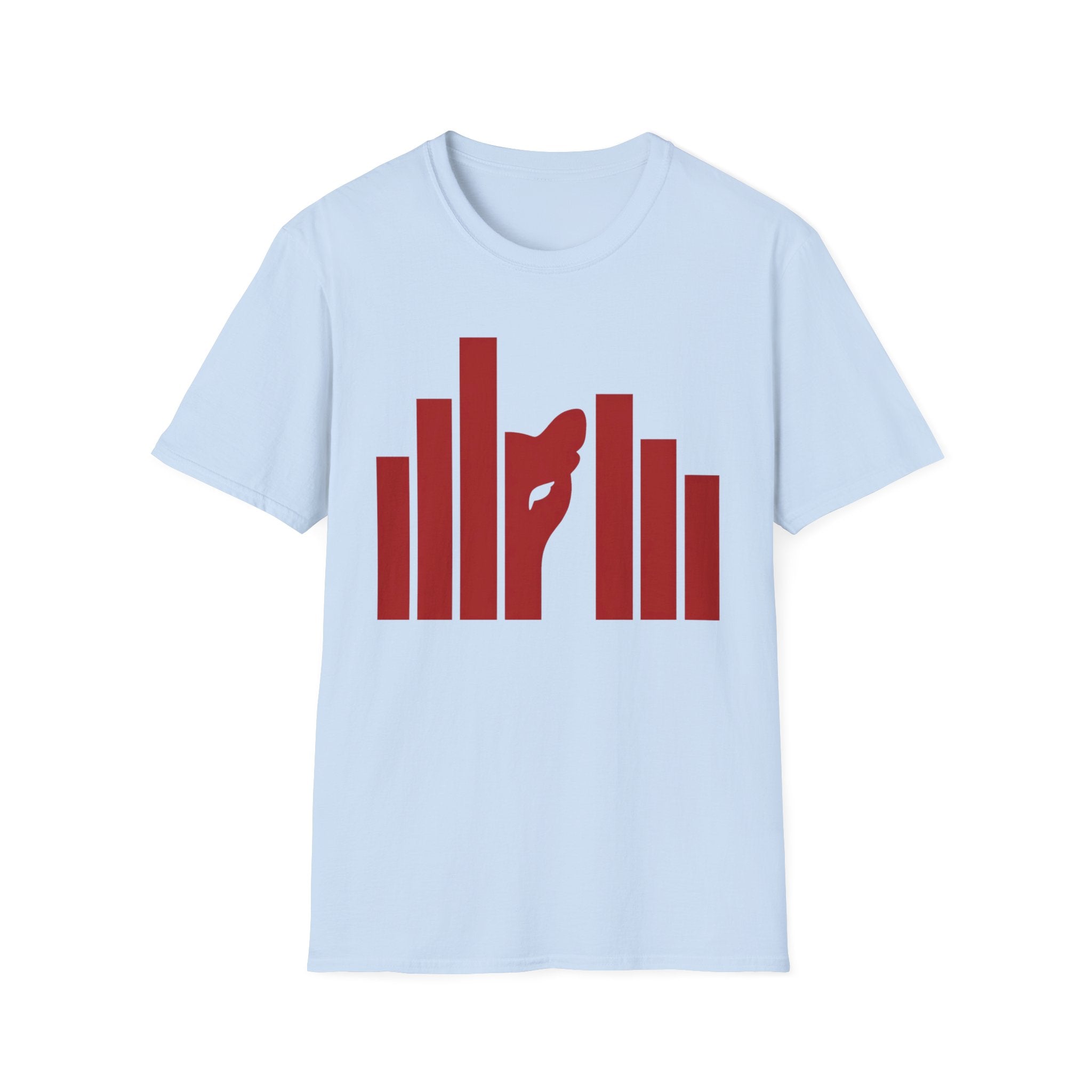 Panther Half-Face Tee — Fierce Panther Hiding Behind Gate
