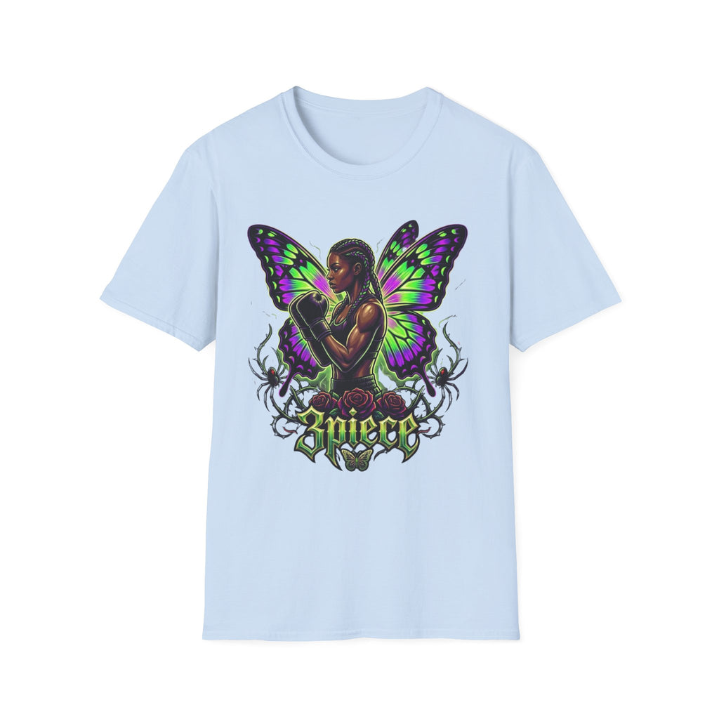 Butterfly Warrior T‑Shirt — '3piece' Gothic Fairy Graphic