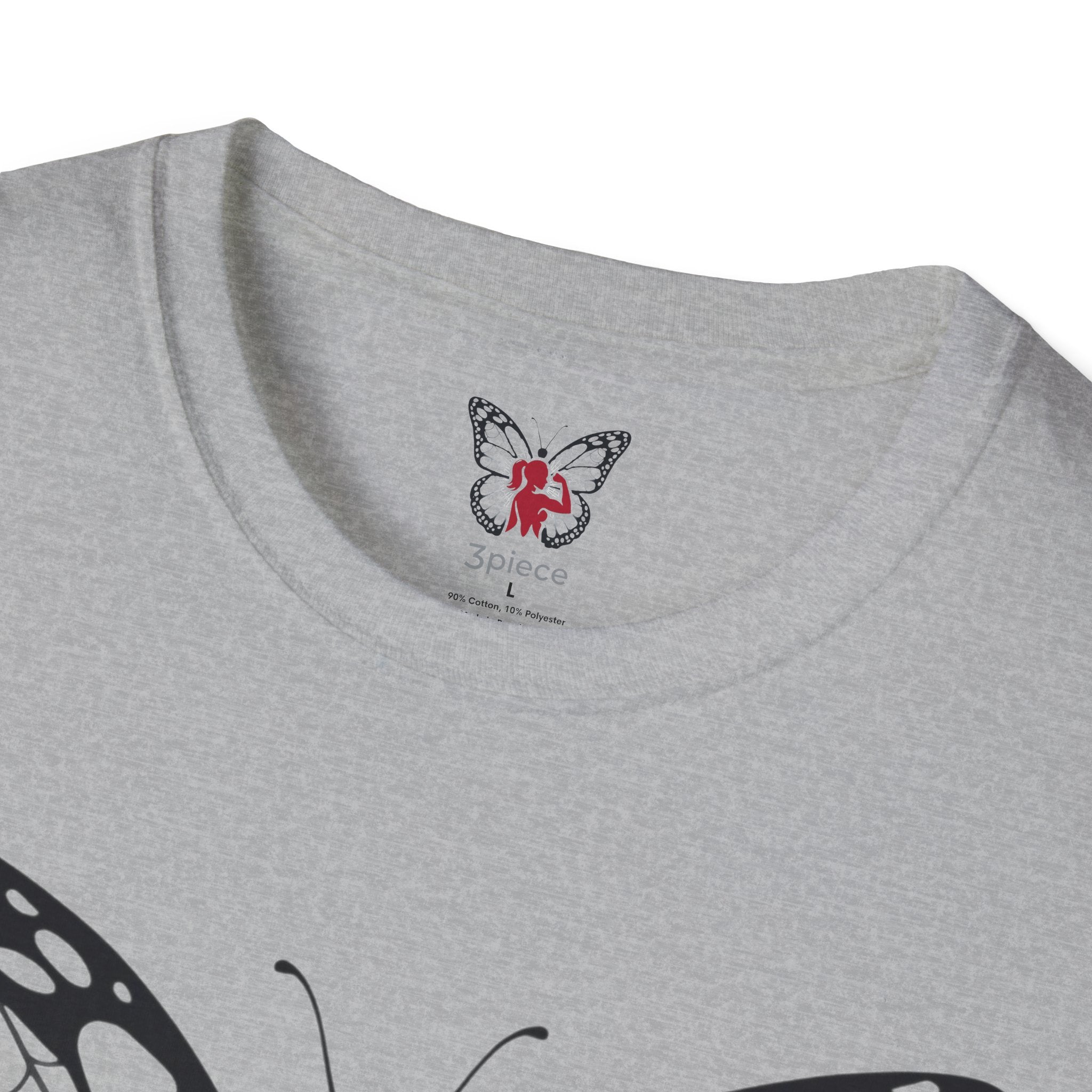 Butterfly Fitness Logo T-Shirt — "3piece" Silhouette Gym Tee