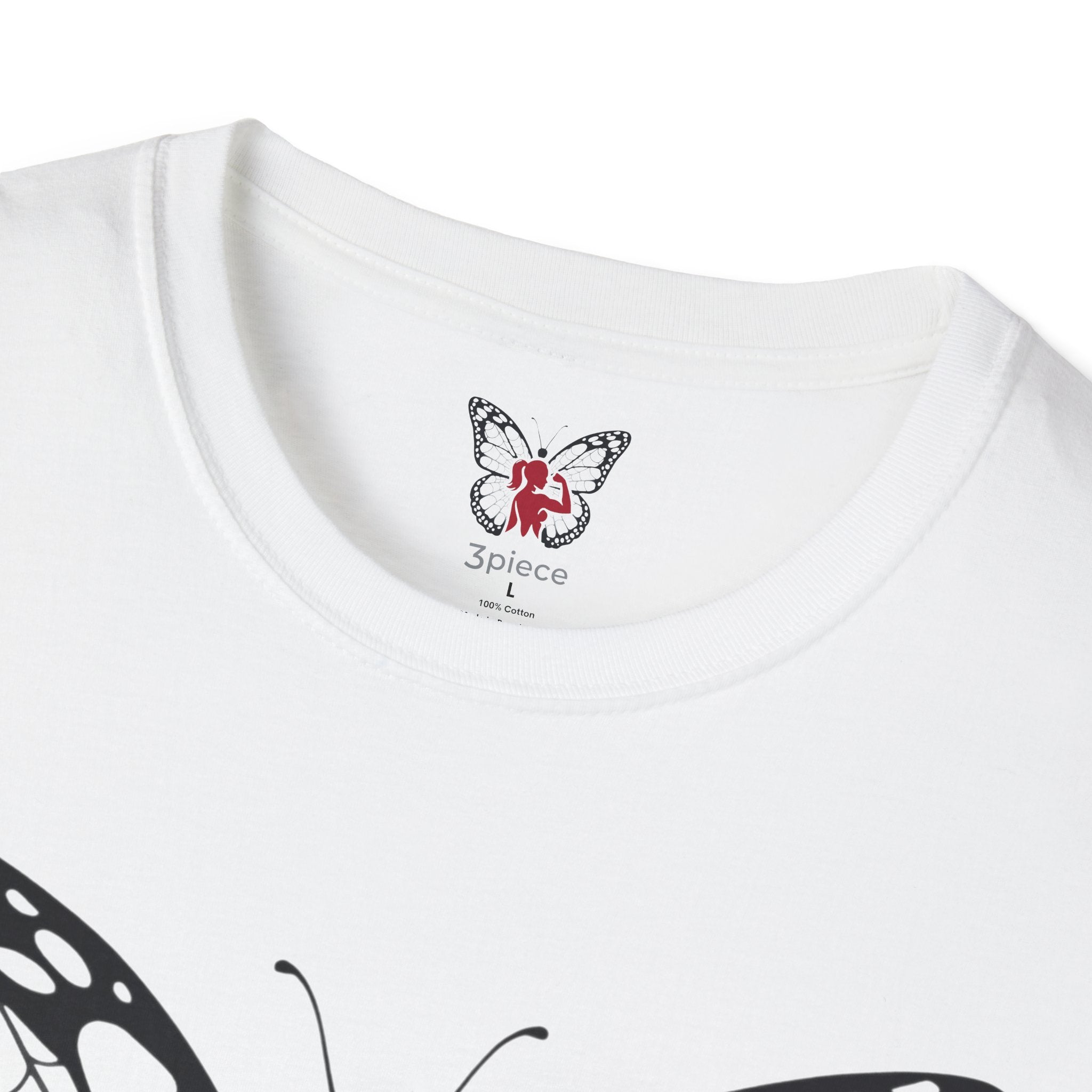 Butterfly Fitness Logo T-Shirt — "3piece" Silhouette Gym Tee