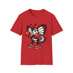 Boxing Butterfly T‑Shirt — Retro Mascot Graphic Tee for Fans of Sporty, Playful Style