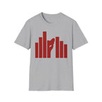 Panther Half-Face Tee — Fierce Panther Hiding Behind Gate