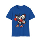 Boxing Butterfly T‑Shirt — Retro Mascot Graphic Tee for Fans of Sporty, Playful Style