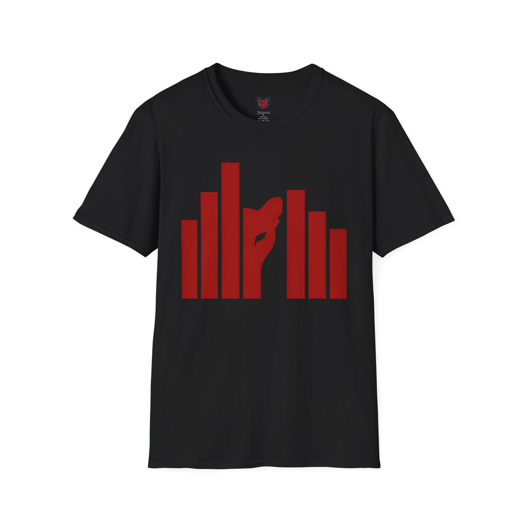 Panther Half-Face Tee — Fierce Panther Hiding Behind Gate